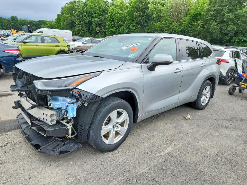2021 Toyota Highlander VIN 5TDBBRCH6MS521249 COPART salvage auction — SIDE, Nj - Cert Of Title-Salvage, sold $6,800 on 2026-07-21 (photo 1)
