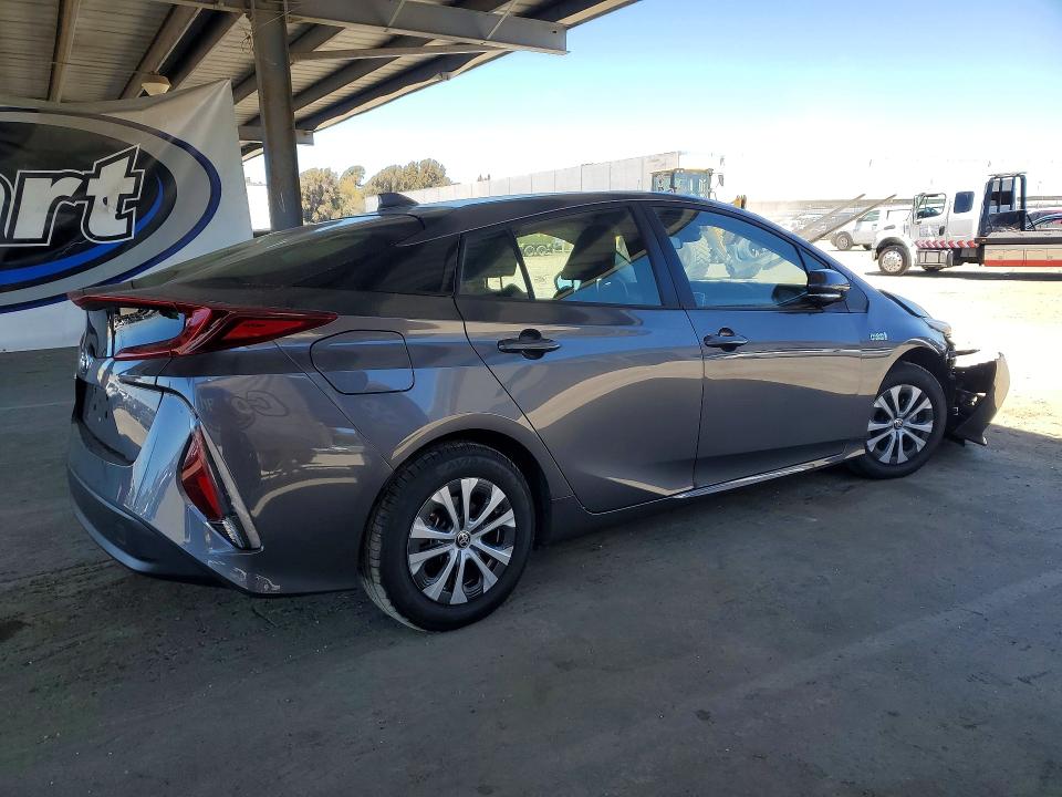 2022 Toyota Prius prime VIN JTDKAMFP1N3219427 COPART salvage auction — FRONT END, CA - SALVAGE CERTIFICATE, sold $3,600 on 2026-07-21 (photo 3)