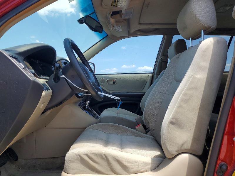 2001 Toyota Highlander VIN JTEGF21A210012292 COPART salvage auction — NORMAL WEAR, Tx - Certificate Of Title, sold $150 on 2026-07-31 (photo 7)