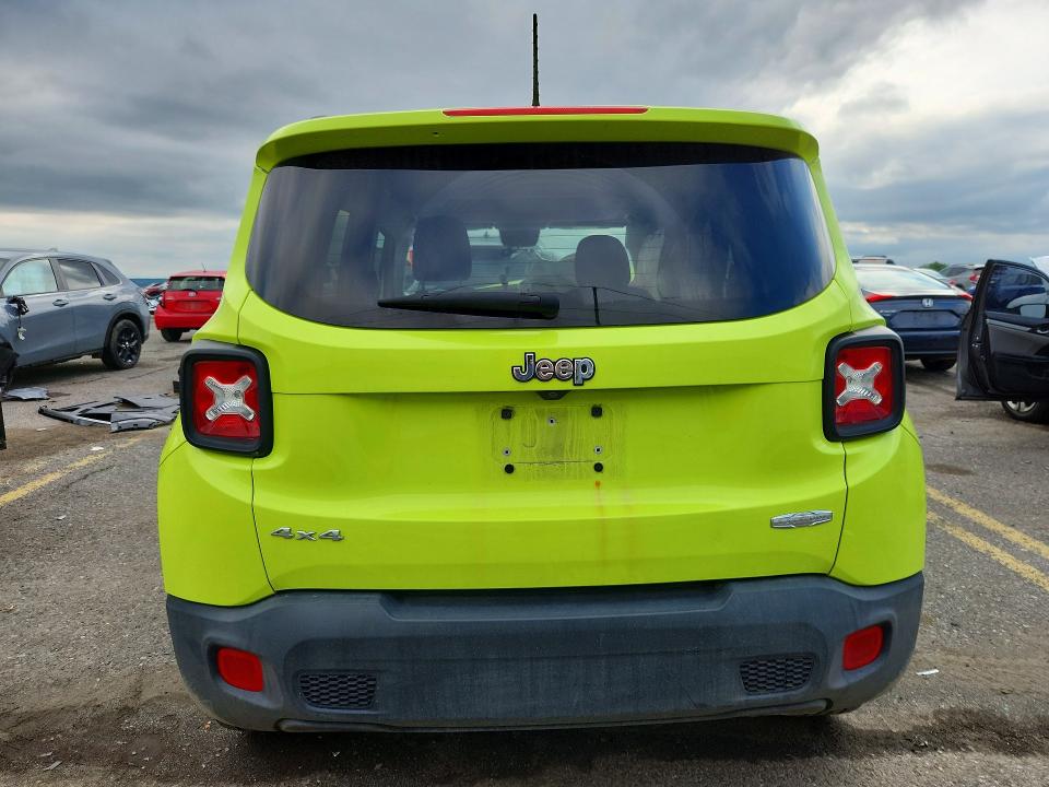 2017 Jeep Renegade VIN ZACCJBBB5HPF58307 COPART salvage auction — FRONT END, Pa - Certificate Of Salvage, sold $650 on 2026-08-14 (photo 6)