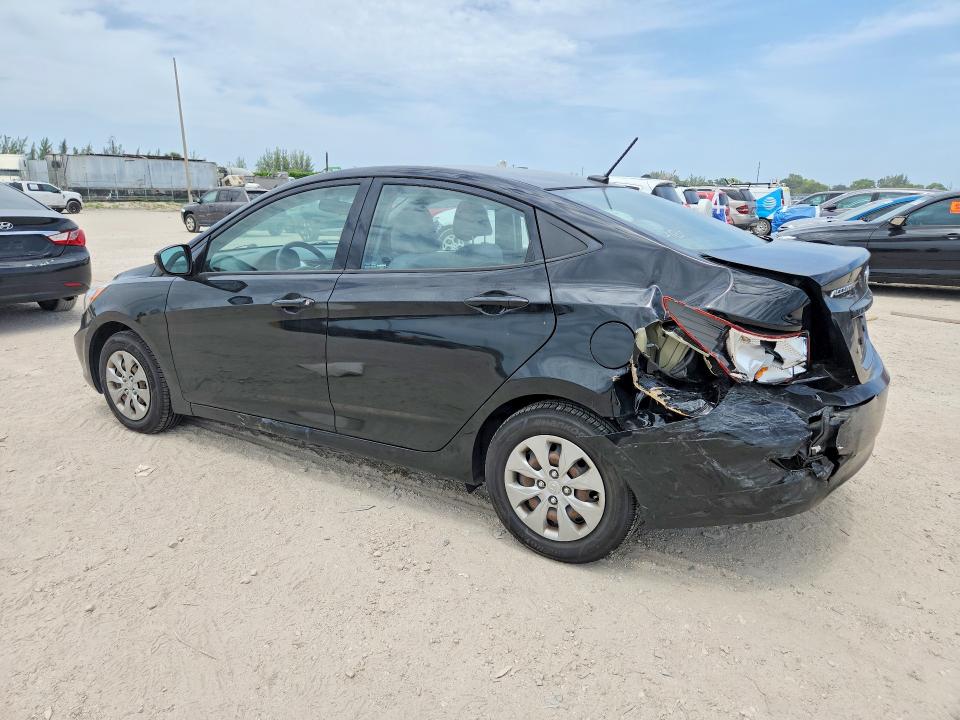 2017 Hyundai Accent VIN KMHCT4AEXHU188306 COPART salvage auction — REAR END, Fl - Cert Of Title Slvg Rebuildable, sold $650 on 2026-07-28 (photo 2)