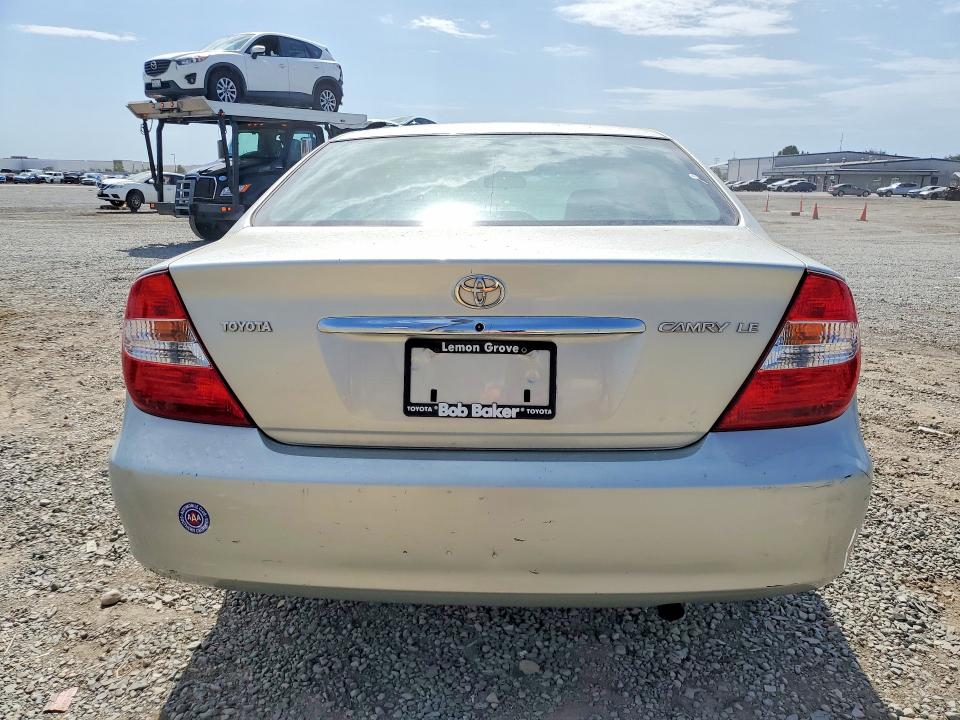 2002 Toyota Camry VIN JTDBE32K820131643 COPART salvage auction — FRONT END, CA - SALVAGE CERTIFICATE, sold $1,050 on 2026-07-31 (photo 6)