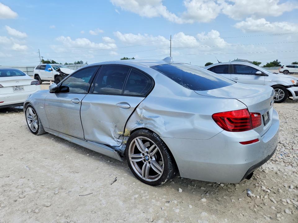2015 BMW 5er VIN WBA5B1C50FG127681 COPART salvage auction — SIDE, TX - SALVAGE VEHICLE TITLE, sold $500 on 2026-08-20 (photo 2)
