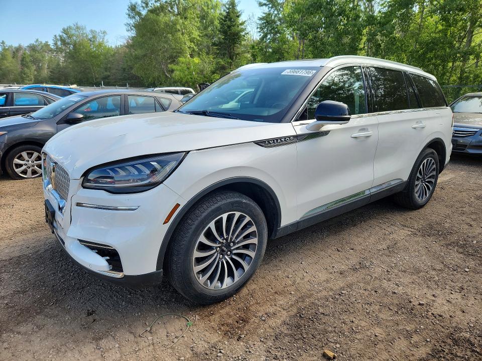 2023 Lincoln Aviator VIN 5LM5J7XC2PGL19597 COPART salvage auction — FRONT END, On - Permit Salvage (P), sold $10,700 on 2026-07-28 (photo 1)