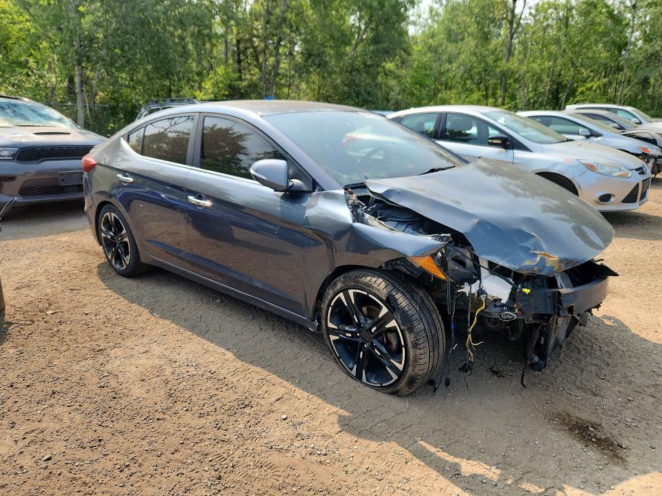 2018 Hyundai Elantra VIN KMHD84LF5JU497554 COPART salvage auction — FRONT END, Salvage Title, sold $200 on 2026-07-21 (photo 4)