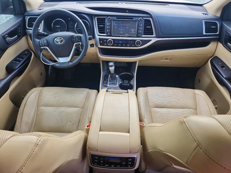 2016 Toyota Highlander VIN 5TDDKRFH6GS325739 COPART salvage auction — REAR END, Nc - Salvage Certificate Of Title, sold $7,600 on 2026-07-22 (photo 8)