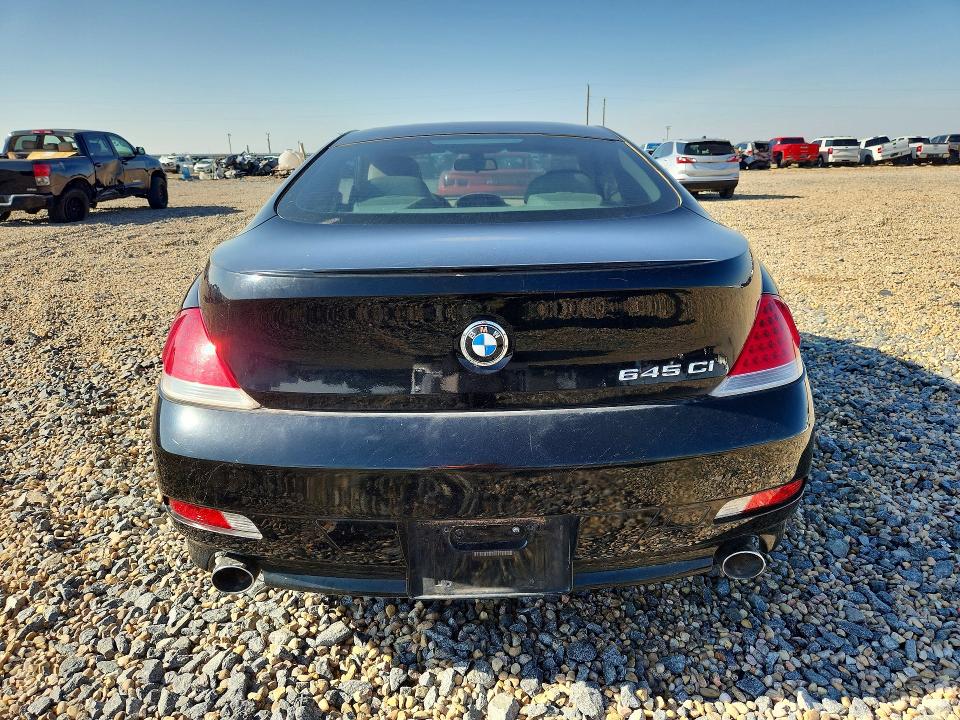 2004 BMW 6 series VIN WBAEH73464B191193 COPART salvage auction — NORMAL WEAR, Tx - Certificate Of Title, sold $90 on 2026-07-28 (photo 6)