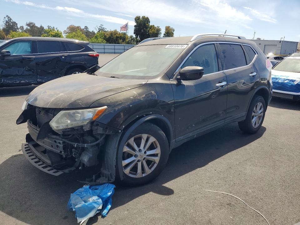 2016 Nissan Rogue VIN KNMAT2MV6GP648568 COPART salvage auction — FRONT END, Ca - Dis/Dlr/Exp Only Lien Papers, sold $125 on 2026-07-13 (photo 1)