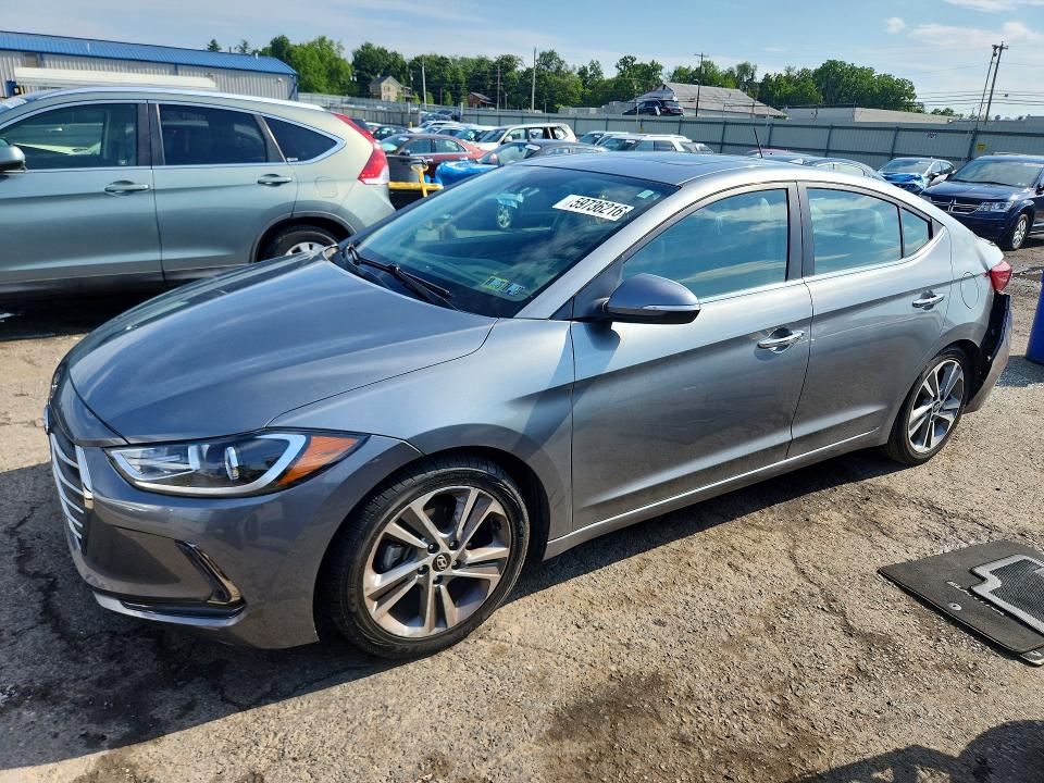 2017 Hyundai Elantra VIN KMHD84LF6HU355739 COPART salvage auction — REAR END, Pa - Certificate Of Salvage, sold $4,200 on 2026-07-17 (photo 1)