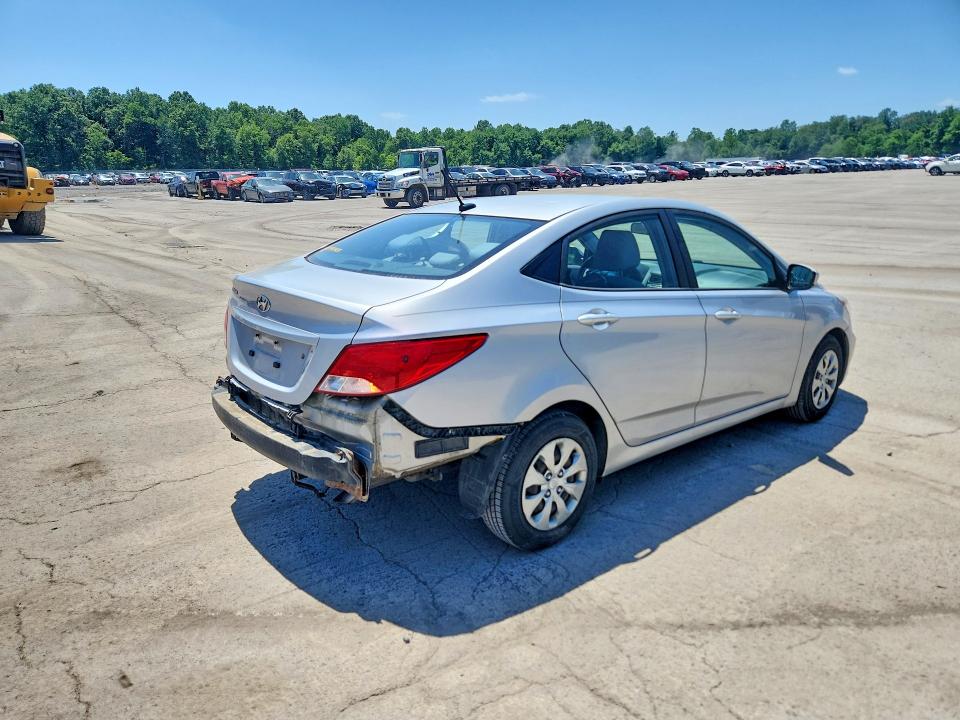 2017 Hyundai Accent VIN KMHCT4AE2HU215532 COPART salvage auction — REAR END, Pa - Certificate Of Salvage, sold $900 on 2026-07-16 (photo 3)