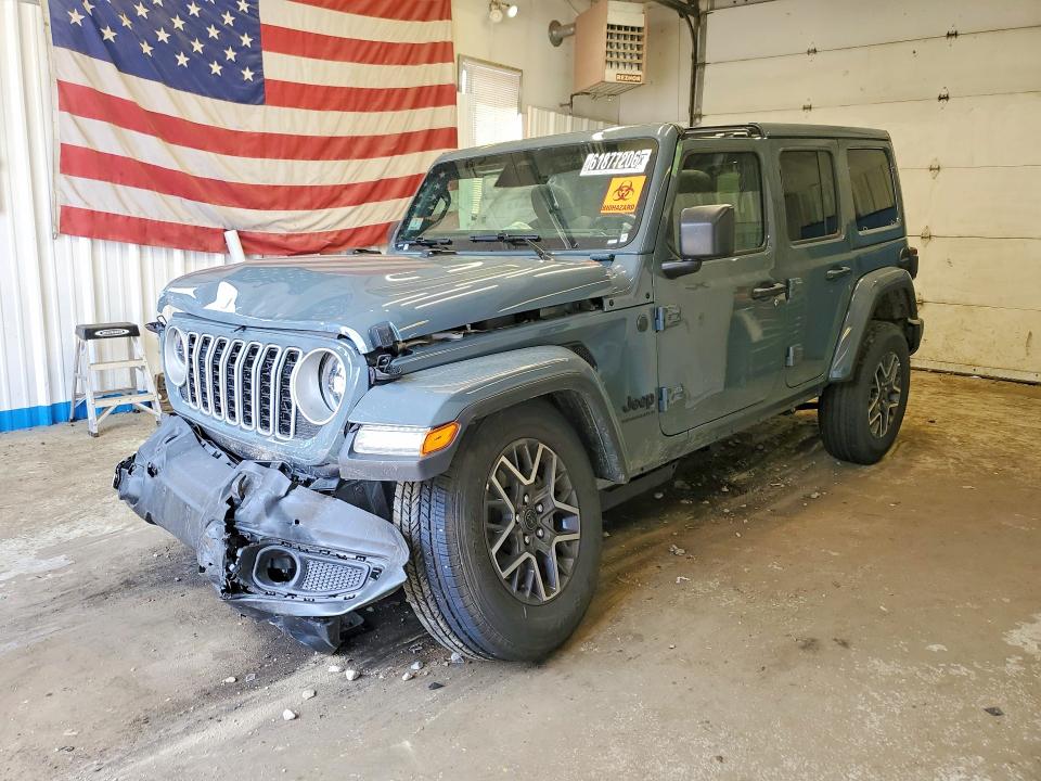 2026 Jeep Wrangler / VIN 1C4PJXEG7TW254249 COPART salvage auction — FRONT END, Ma - Certificate Of Title, sold $10,000 on 2026-08-03 (photo 1)