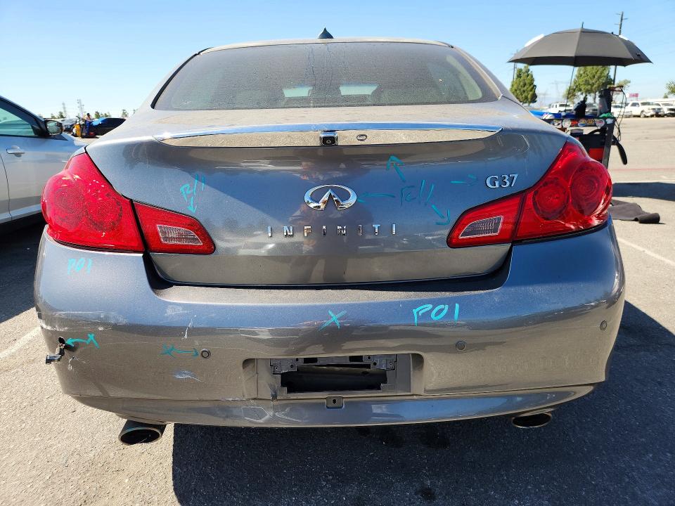 2013 Infiniti VIN JN1CV6AP1DM722883 COPART salvage auction — REAR END, Ca - Salvage Certificate, sold $700 on 2026-07-18 (photo 6)