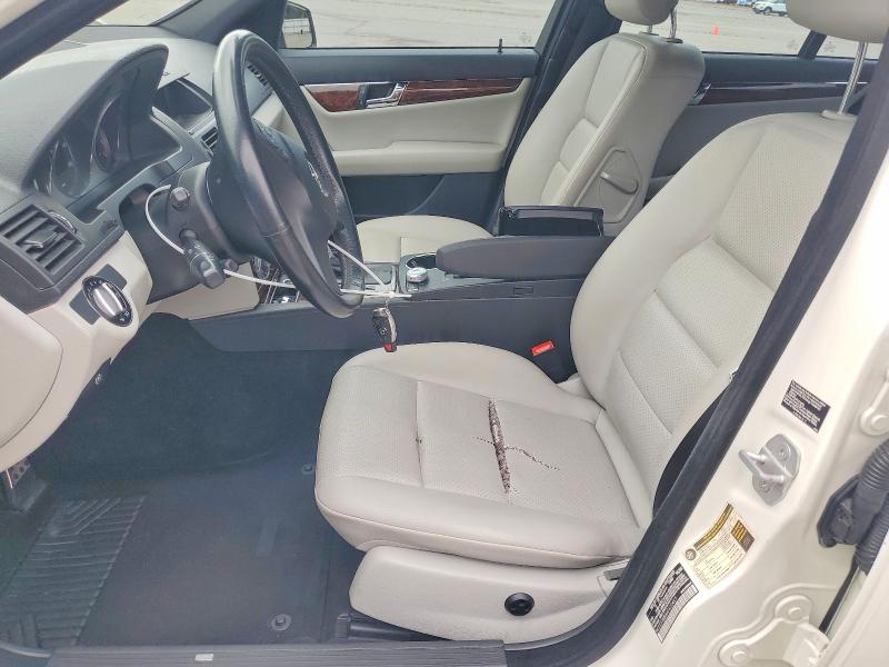 2010 Mercedes-benz C-klasse VIN WDDGF8BB8AF420491 COPART salvage auction — FRONT END, WA - BILL OF SALE, sold $1,250 on 2026-08-03 (photo 7)