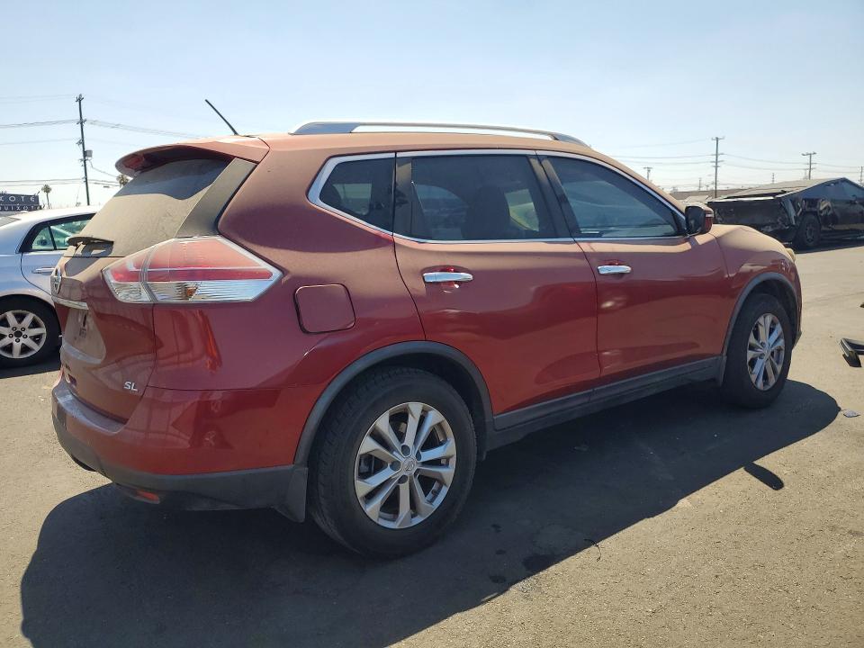 2015 Nissan Rogue VIN KNMAT2MT9FP511086 COPART salvage auction — REAR END, Ca - Salvage Certificate, sold $1,650 on 2026-07-13 (photo 3)