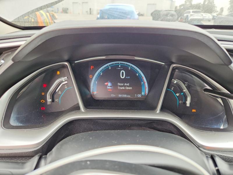 2019 Honda Civic VIN JHMFC1F39JX039167 COPART salvage auction — FRONT END, CA - SALVAGE CERTIFICATE, sold $3,150 on 2026-07-21 (photo 9)