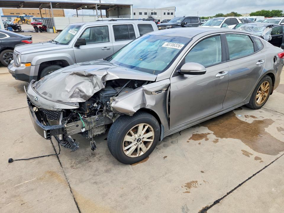 2016 Kia Optima VIN 5XXGT4L32GG009570 COPART salvage auction — FRONT END, Tx - Certificate Of Title, sold $550 on 2026-07-20 (photo 1)