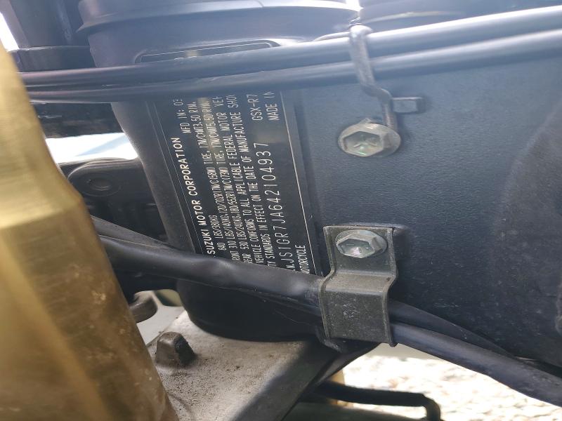 2004 Suzuki Gsx-r750 k VIN JS1GR7JA642104937 COPART salvage auction — SIDE, Ok - Certificate Of Title, sold $1,650 on 2026-07-20 (photo 9)