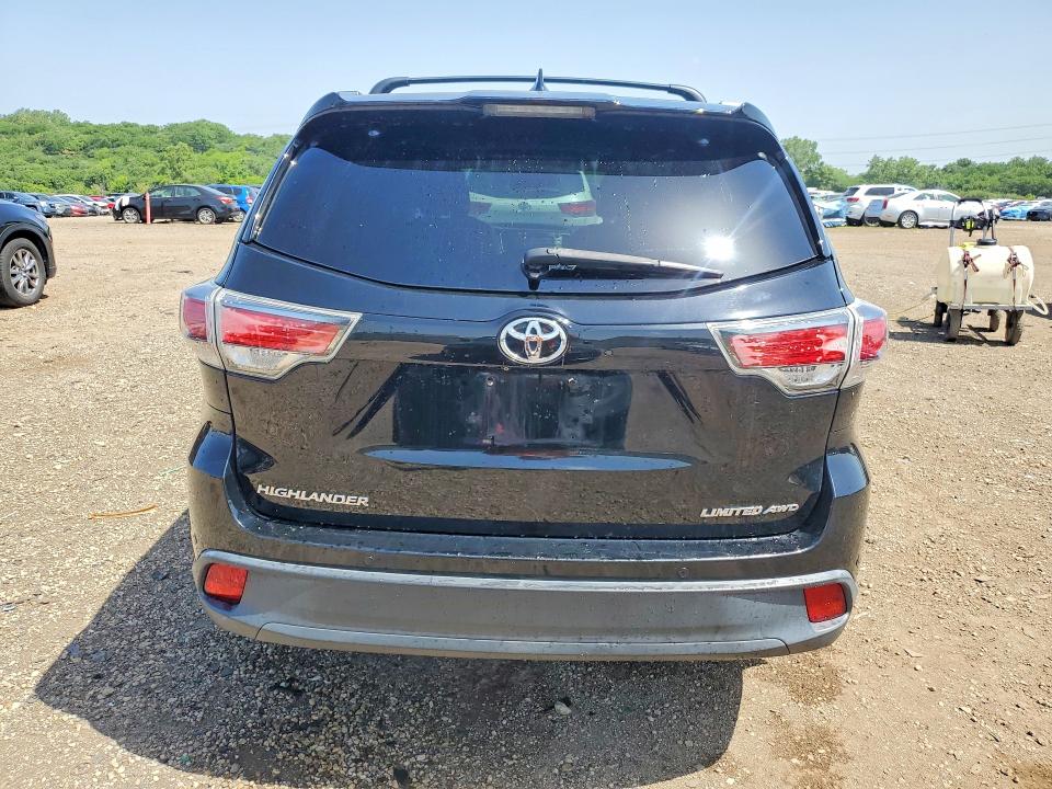 2015 Toyota Highlander VIN 5TDDKRFH9FS163295 COPART salvage auction — FRONT END, IL - SALVAGE CERTIFICATE, sold $325 on 2026-07-24 (photo 6)