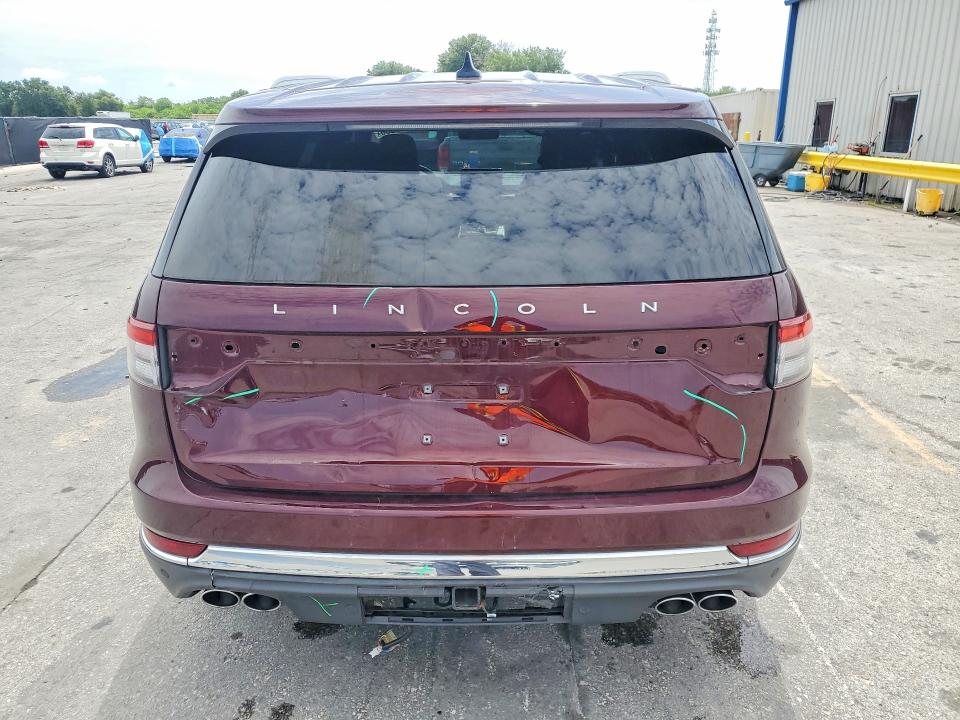 2022 Lincoln Aviator VIN 5LM5J7WCXNGL17191 COPART salvage auction — FRONT END, Fl - Certificate Of Destruction, sold $15 on 2026-07-30 (photo 6)