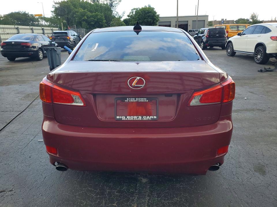 2010 Lexus Is VIN JTHBF5C25A5108764 COPART salvage auction — MECHANICAL, Fl - Cert Of Title-Rebuilt (P), sold $1,450 on 2026-07-29 (photo 6)