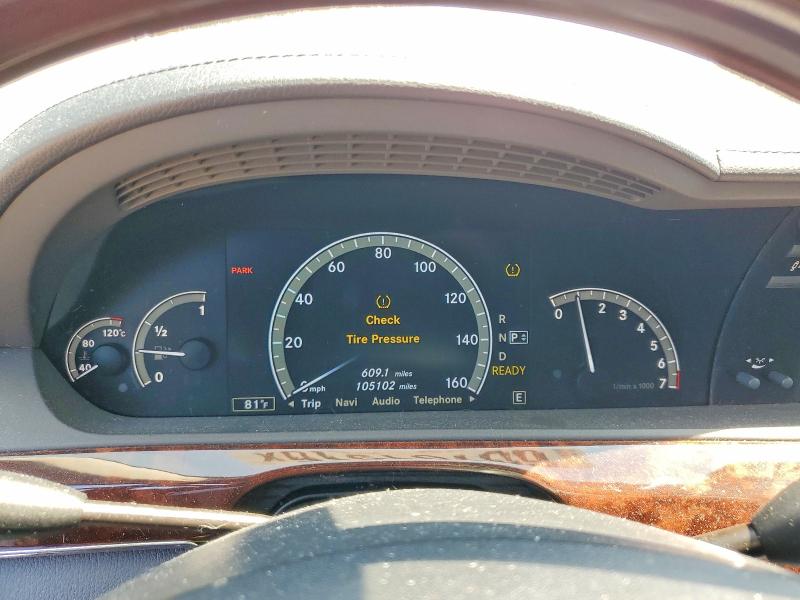 2011 Mercedes-benz S class VIN WDDNG9FB6BA384898 COPART salvage auction — MINOR DENT/SCRATCHES, MT - CERTIFICATE OF TITLE, sold $2,050 on 2026-08-11 (photo 9)