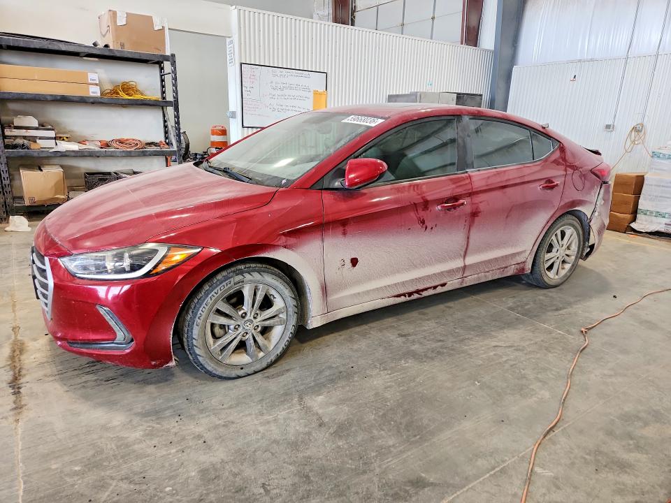2017 Hyundai Elantra VIN KMHD84LF0HU238593 COPART salvage auction — REAR END, Ne - Cert Of Title-Salvage, sold $250 on 2026-07-28 (photo 1)