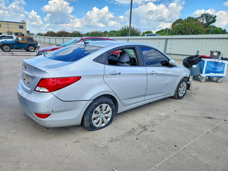 2017 Hyundai Accent VIN KMHCT4AE7HU286516 COPART salvage auction — FRONT END, Tx - Certificate Of Title (P), sold $750 on 2026-07-30 (photo 3)