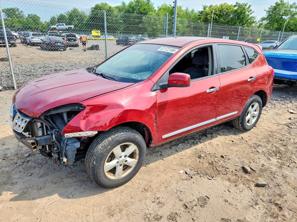 2013 Nissan Rogue VIN JN8AS5MV2DW125364 COPART salvage auction — FRONT END, Pa - Certificate Of Salvage, sold $550 on 2026-07-27 (photo 1)
