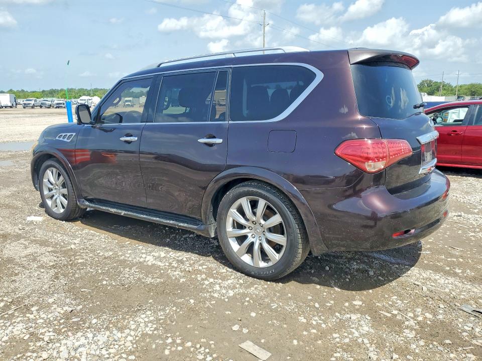 2013 Infiniti Qx56 VIN JN8AZ2ND8D9730214 COPART salvage auction — MECHANICAL, TX - CERTIFICATE OF TITLE, sold $275 on 2026-07-30 (photo 2)