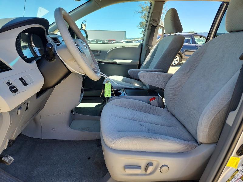 2012 Toyota Sienna VIN 5TDKK3DC1CS204770 COPART salvage auction — FRONT END, Ca - Salvage Certificate, sold $1,250 on 2026-07-28 (photo 7)