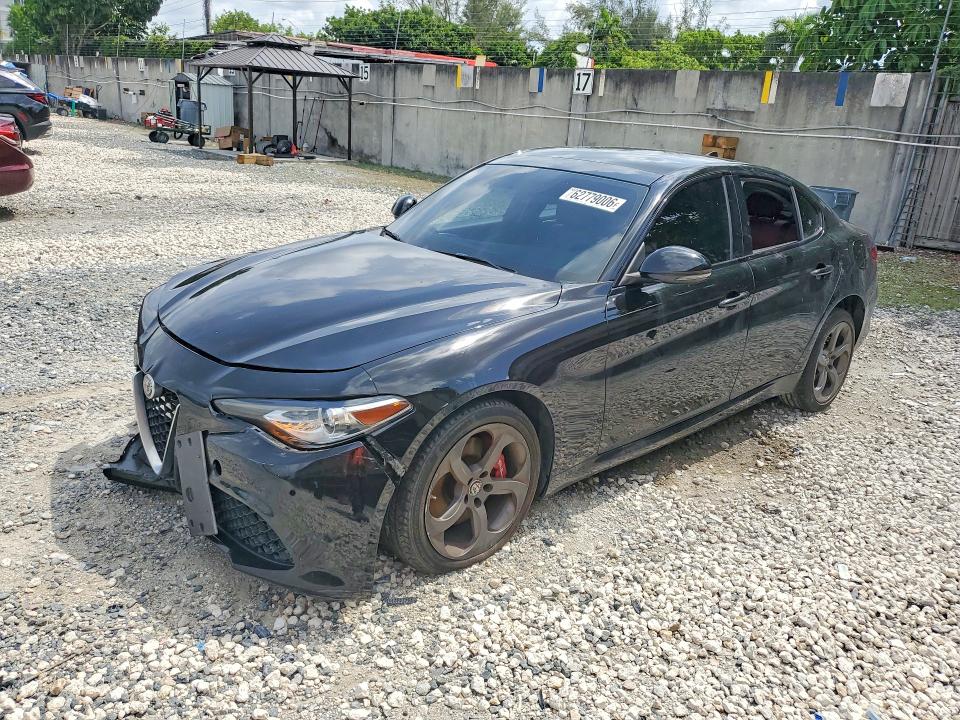 2018 Alfa romeo Giulia VIN ZARFAEDN1J7597314 COPART salvage auction — FRONT END, Fl - Cert Of Title Slvg Rebuildable, sold $1,100 on 2026-08-28 (photo 1)