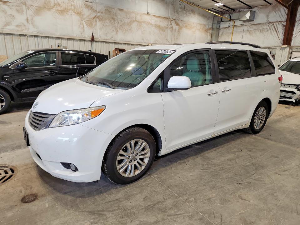 2014 Toyota Sienna VIN 5TDYK3DC2ES411942 COPART salvage auction — HAIL, Wi - Certificate Of Title, sold $300 on 2026-07-29 (photo 1)