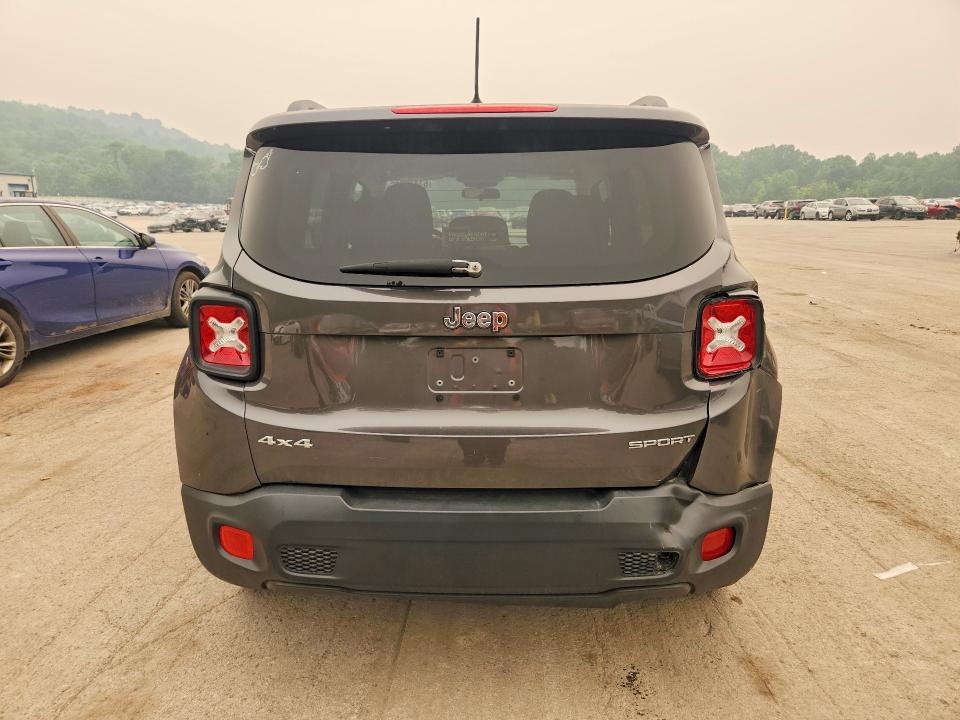 2017 Jeep Renegade VIN ZACCJBAB6HPG55839 COPART salvage auction — REAR END, Pa - Certificate Of Salvage, sold $2,800 on 2026-07-30 (photo 6)