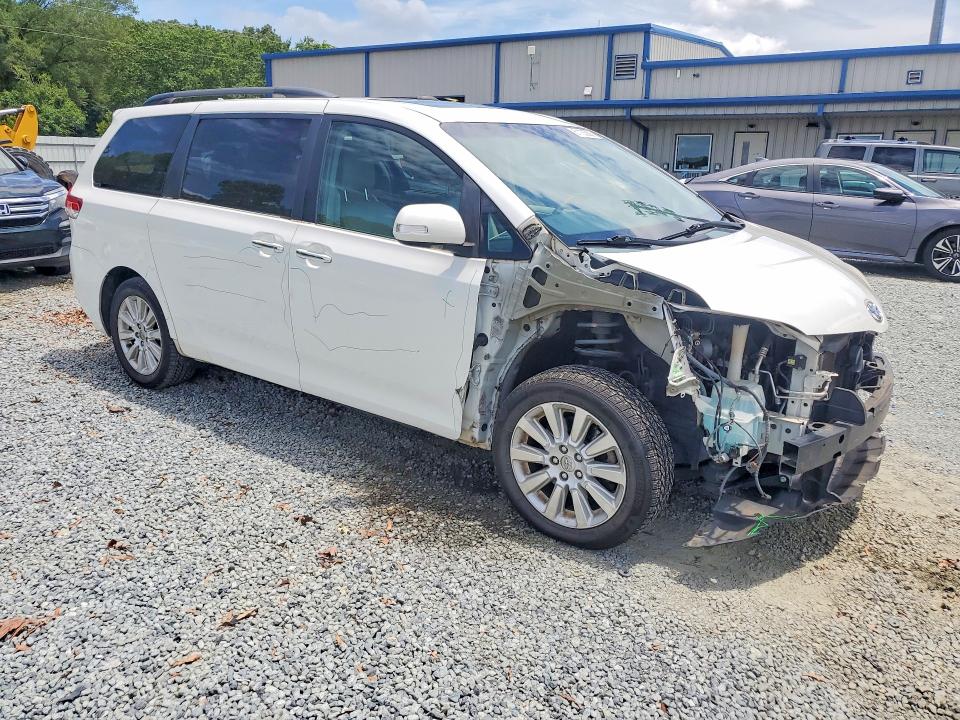 2014 Toyota Sienna VIN 5TDDK3DC1ES087249 COPART salvage auction — FRONT END, Nc - Salvage Certificate Of Title, sold $500 on 2026-07-23 (photo 4)