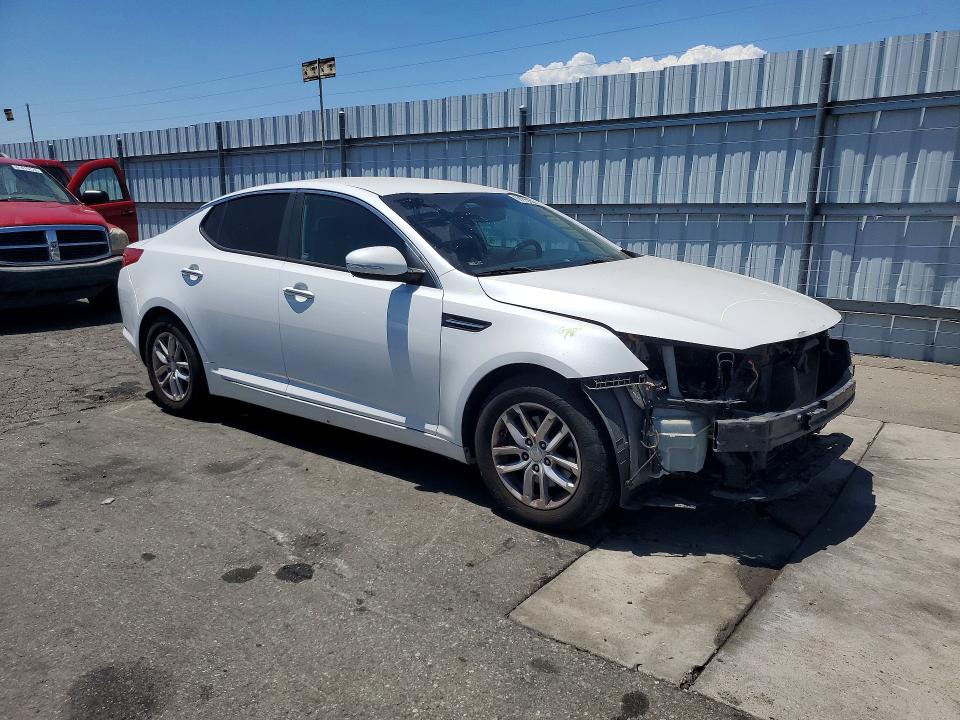 2013 Kia Optima VIN KNAGM4A74D5312690 COPART salvage auction — FRONT END, Ca - Salvage Certificate, sold $950 on 2026-07-30 (photo 4)