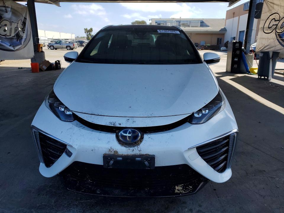 2019 Toyota Mirai VIN JTDBVRBD1KA005624 COPART salvage auction — REAR END, CA - DLR/DIS/EXP ONLY SALVAGE TITLE, sold $525 on 2026-07-30 (photo 5)
