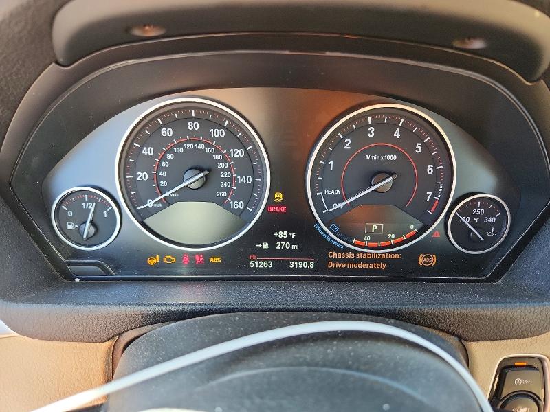 2017 BMW 3er VIN WBA8K3C38HA022500 COPART salvage auction — SIDE, Salvage Title, sold $5,200 on 2026-08-07 (photo 9)