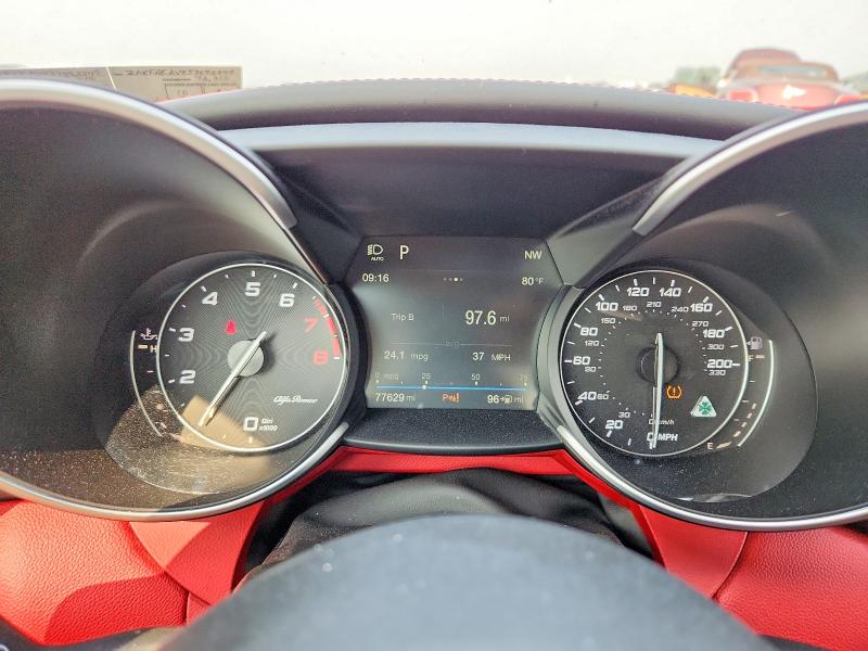 2018 Alfa romeo Giulia VIN ZARFAEAV9J7592849 COPART salvage auction — FRONT END, PA - CERTIFICATE OF SALVAGE, sold $7,400 on 2026-07-24 (photo 9)
