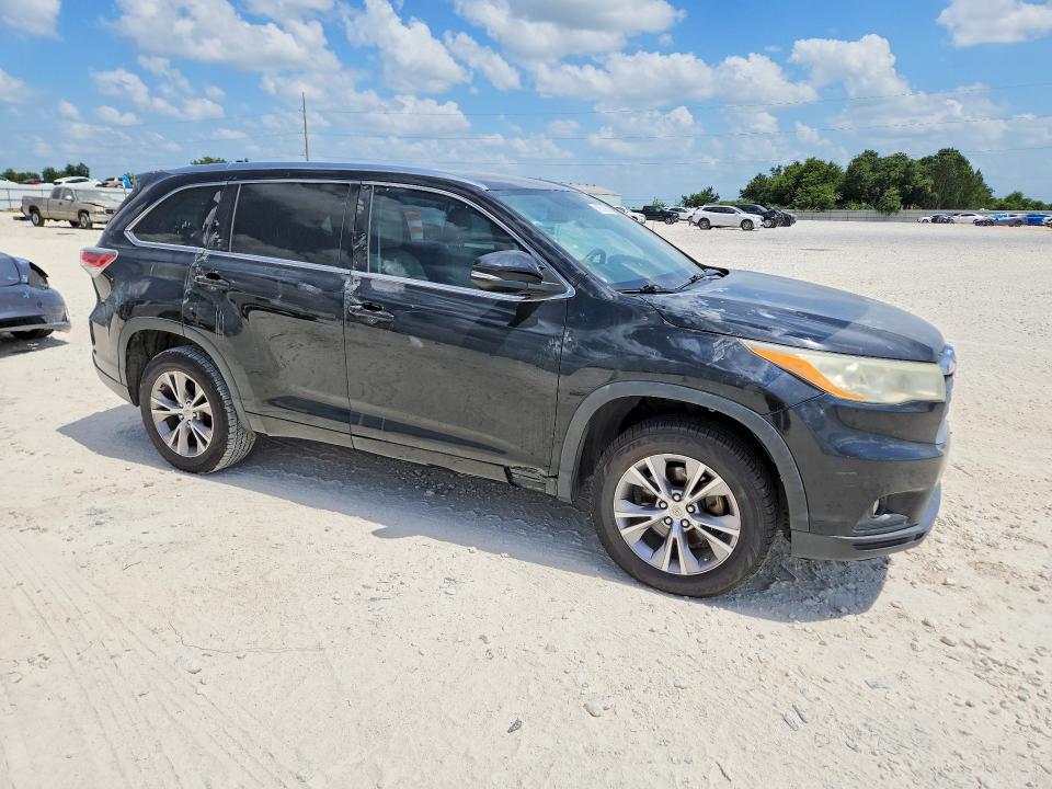 2014 Toyota Highlander VIN 5TDKKRFH4ES035018 COPART salvage auction — NORMAL WEAR, Tx - Certificate Of Title, sold $6,500 on 2026-07-30 (photo 4)