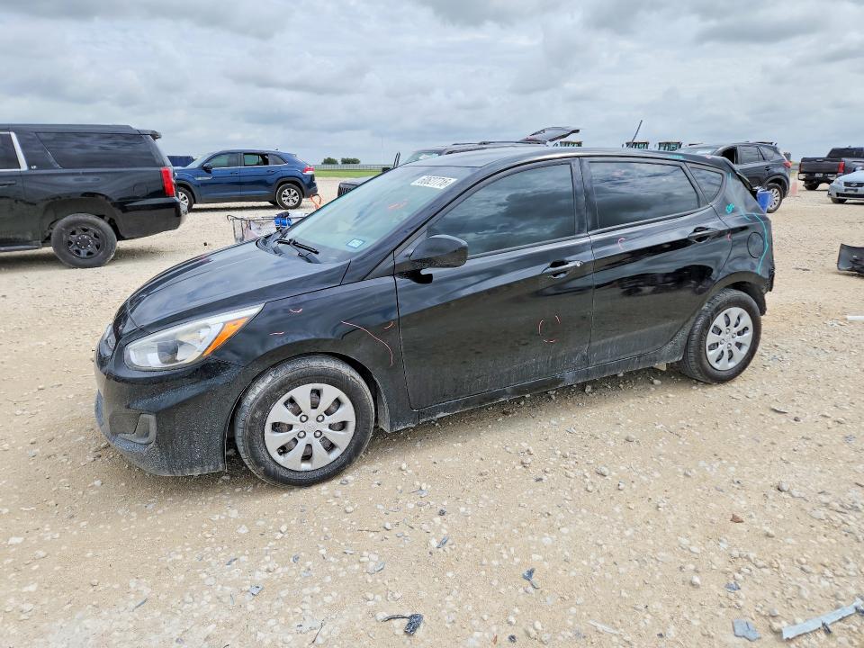 2017 Hyundai Accent VIN KMHCT5AE9HU312961 COPART salvage auction — REAR END, TX - SALVAGE VEHICLE TITLE (P), sold $70 on 2026-07-16 (photo 1)
