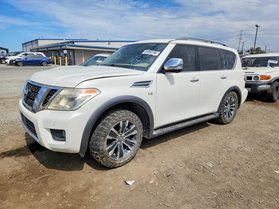 2018 Nissan Armada VIN JN8AY2NDXJ9051320 COPART salvage auction — SIDE, Az - Dis/Dlr/Exp Only Clean Title (P), sold $250 on 2026-07-31 (photo 1)