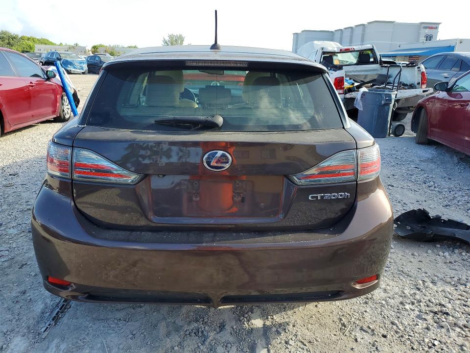 2012 Lexus Ct VIN JTHKD5BH5C2052115 COPART salvage auction — NORMAL WEAR, Fl - Certificate Of Title, sold $2,750 on 2026-07-27 (photo 6)