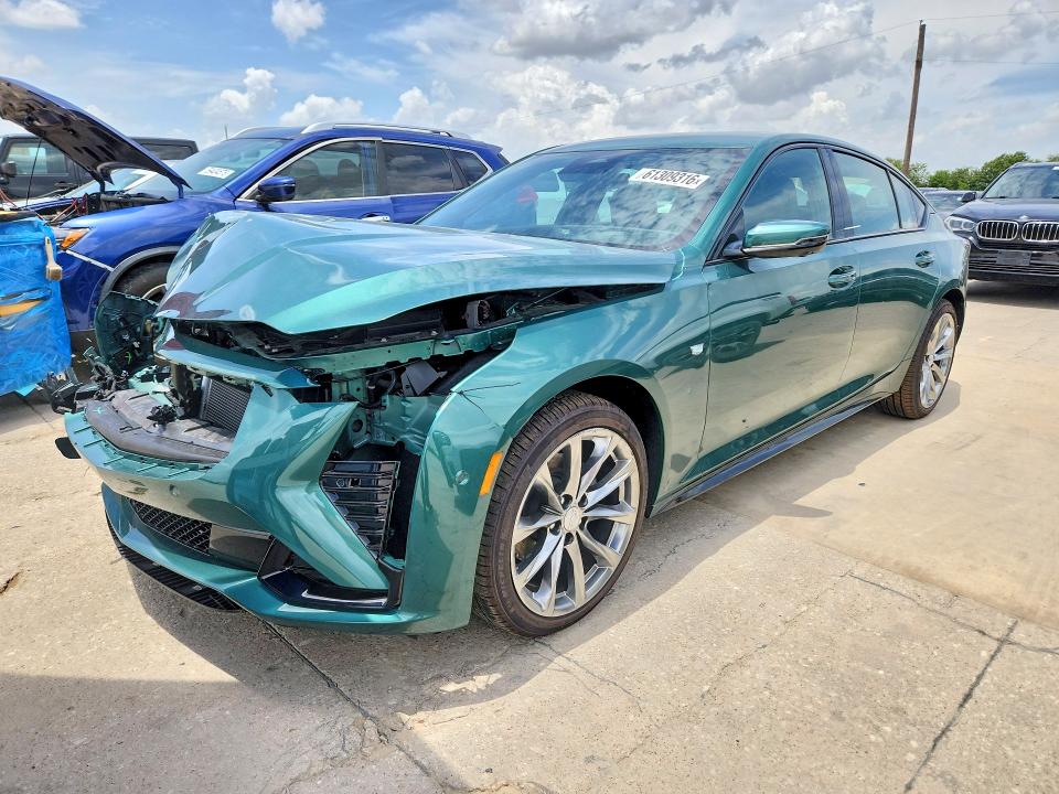 2025 Cadillac Ct5 VIN 1G6DP5RK4S0121666 COPART salvage auction — FRONT END, Mi - Certificate Of Title, sold $14,900 on 2026-07-30 (photo 1)
