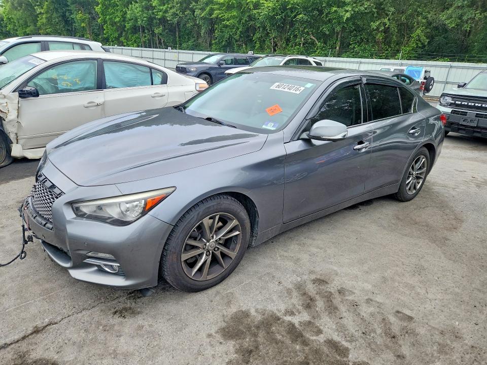2015 Infiniti VIN JN1BV7AR3FM423272 COPART salvage auction — FRONT END, Nj - Cert Of Title-Salvage, sold $800 on 2026-07-16 (photo 1)