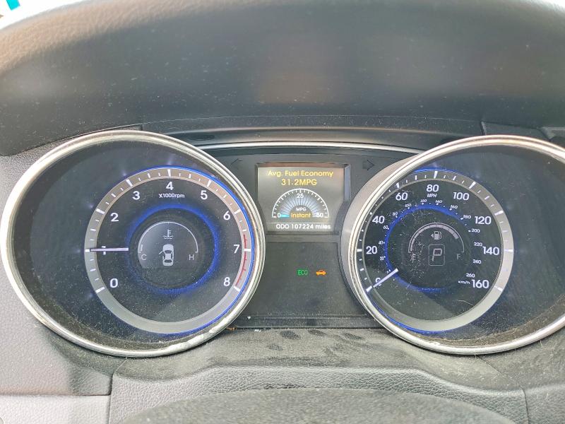 2014 Hyundai Sonata VIN 5NPEC4AB5EH814630 COPART salvage auction — REAR END, TX - SALVAGE VEHICLE TITLE (P), sold $800 on 2026-07-31 (photo 9)