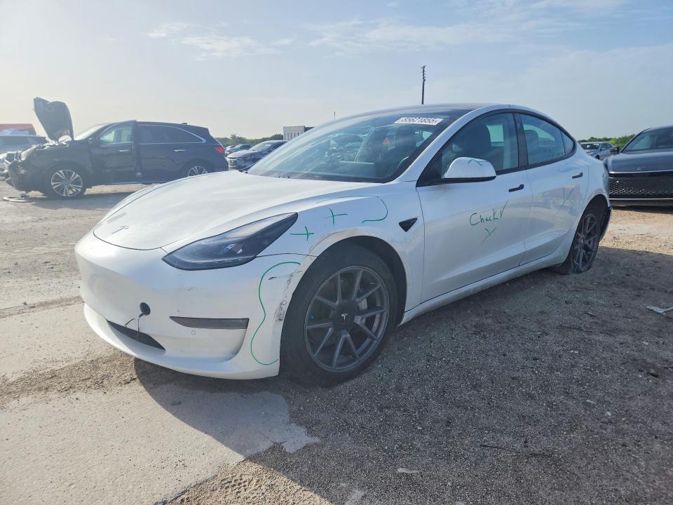 2021 Tesla Model 3 VIN 5YJ3E1EBXMF915038 COPART salvage auction — REAR END, Fl - Cert Of Title Slvg Rebuildable, sold $6,200 on 2026-07-28 (photo 1)