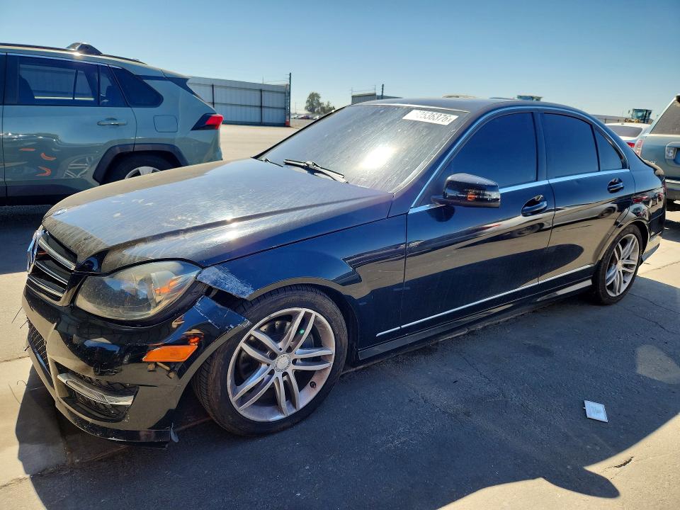 2014 Mercedes-benz VIN WDDGF4HB4EA921025 COPART salvage auction — DAMAGE HISTORY, Ca - Dis/Dlr/Exp App For Dup Salvag, sold $425 on 2026-08-20 (photo 1)