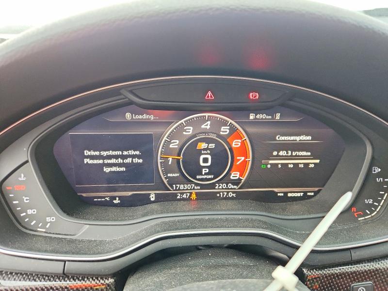 2018 Audi Rs5 VIN WAUC4CF59JA069719 COPART salvage auction — REAR END, On - Permit No Brand - Unfit, sold $5,500 on 2026-07-30 (photo 9)