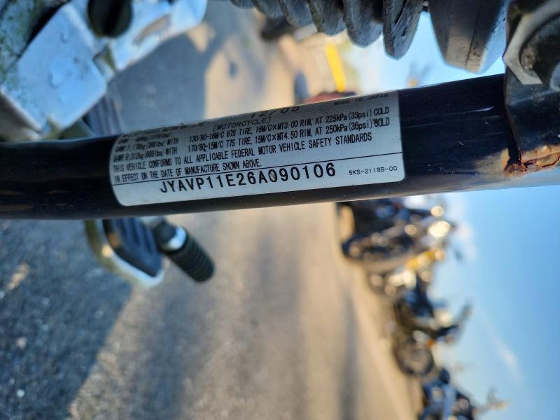 2006 Yamaha Xvs1100 VIN JYAVP11E26A090106 COPART salvage auction — SIDE, Ny - Cert Of Title-Parts Only, sold $200 on 2026-09-10 (photo 9)