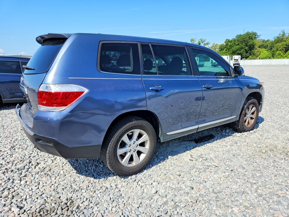 2012 Toyota Highlander VIN 5TDZK3EH3CS052998 COPART salvage auction — REAR END, Fl - Cert Of Title Slvg Rebuildable, sold $15 on 2026-07-22 (photo 3)